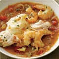 Cod and Shrimp Stoup with Mashed Potatoes