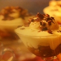 Coffee, mascarpone and banana trifles