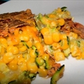 Corn and Zucchini Au Gratin with Chipotle Peppers