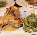 Cornish Game Hen with Whisky and Cream Pan Sauce