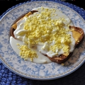 Creamed Eggs and Cheese on Toast