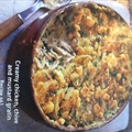 Creamy chicken, chive and mustard gratin