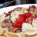 Creamy Farfelle with Sweet Italian Sausage