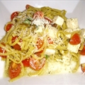 Creamy Lemon Spaghetti with Olives and Basil