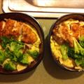 Crispy Chicken with Creamy Italian Sauce and Bowtie Pasta 