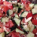 Cucumber and Tomato Salad with Feta (NO DRESSING NEEDED!)