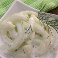 Cucumbers in Sour Cream with Fresh Dill