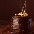 Darkest Chocolate Crepe Cake