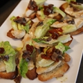 Caesar Salad Appetizers on Toast