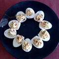 Deviled Eggs with Bacon and cheese