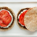 Falafel-Style Lentil Burgers with Feta Sauce