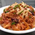Fast and Easy Slow Cooker Spicy Shredded Chicken and Beans