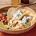 Fish Tacos with Lime-Cilantro Crema