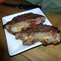 Fontina-Filled Burgers with Sun-Dried Tomatoes