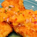 Crispy Fresh Fish with Peach Salsa