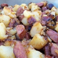 Fried Potatoes With Onion and Kielbasa