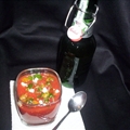 Gazpacho with Salsa and Feta