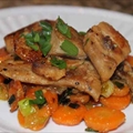 Gingered Carrots with Mahi Mahi ( by Sarah Fragoso )