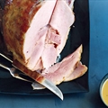Glazed Ham with Pineapple Mustard Sauce