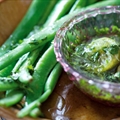 Green Beans with A Garlicky Sherry Vinegar Dressing