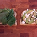 Green garden grill cheese sandwich