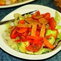 Green Salad Tossed with Tomato Dressing