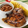 Grilled Bourbon and Cherry Pork Chops