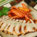 Grilled Chicken with Red Chile Veloute Sauce