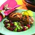 Grilled Honey Mustard Chicken Thighs With Grape and Lime Salsa