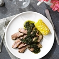 Grilled Leg of Lamb with Pistou