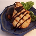 Grilled Pears with Balsamic-Ginger Chocolate Sauce