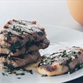 GRILLED PORK CHOPS WITH GARLIC LIME SAUCE