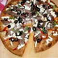 Grilled Steak Pizza with Roasted Red Peppers and Feta Cheese