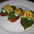 Grilled Zucchini Wraps with Tomatoes and Goat Cheese