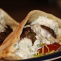 Gyro Meat Sandwich Filling with Tzatziki (Satziki) Sauce