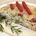 Ham, Gruyere & Spinach Bread Pudding