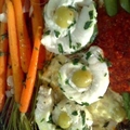 Herbed Fish Rolls in White Wine with Grapes
