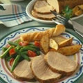Italian Pork Roast with Roasted Potato Wedges