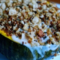 Kabocha Squash with Sunchokes, Mushrooms & Cheese