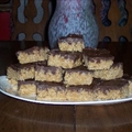 Krispy Bars with Chocolate-Peanut Butter Frosting