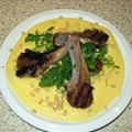 Lamb Cutlets with Polenta and Rocket