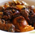 Lamb tagine with almonds, prunes and apricots