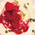 Lemon and basil fool