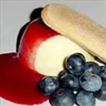 Lemon Panna Cotta With Raspberry-Orange Sauce