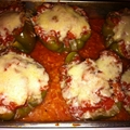 Low Carb Ground Beef Stuffed Peppers with Mushrooms