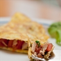 Low Carb Turkey and Tomato Omelet