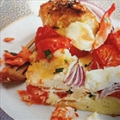 Lox and Bagel Bread Pudding