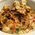 Mac-n-Cheese with Asparagus and Tomato