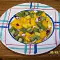 Mango Kiwi Salsa with Reduced Balsamic Lime Sauce
