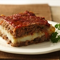 Mashed Potato Stuffed Meat Loaf Squares
